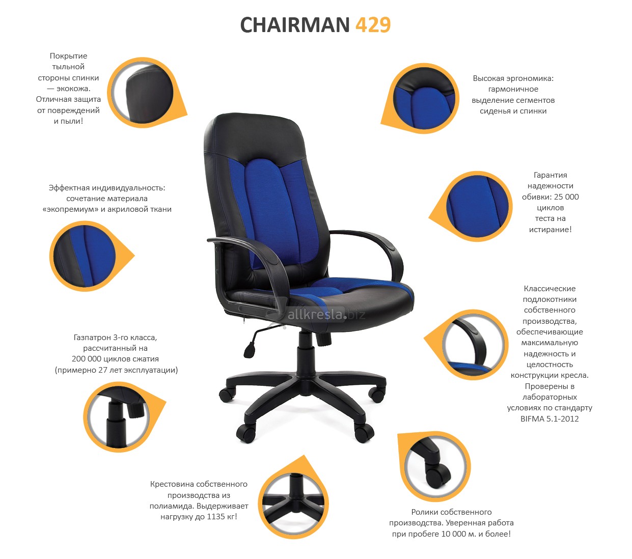 купить офисное кресло chairman ch 429
