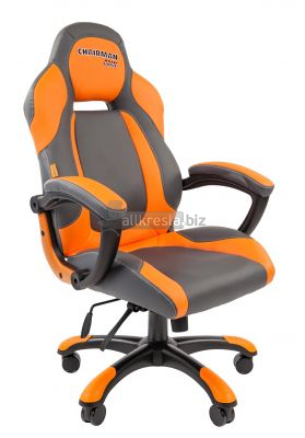 Офисное кресло Chairman game 20 экопремиум серый/оранжевый