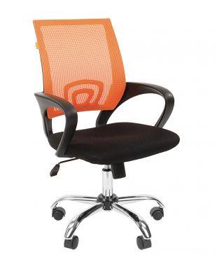 CH 696 Хром сетчатое кресло - Сетка оранжевая