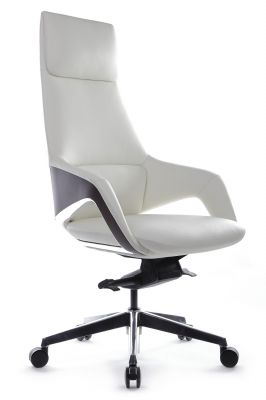 Кресло FK005-A Белый (6207) натуральная кожа