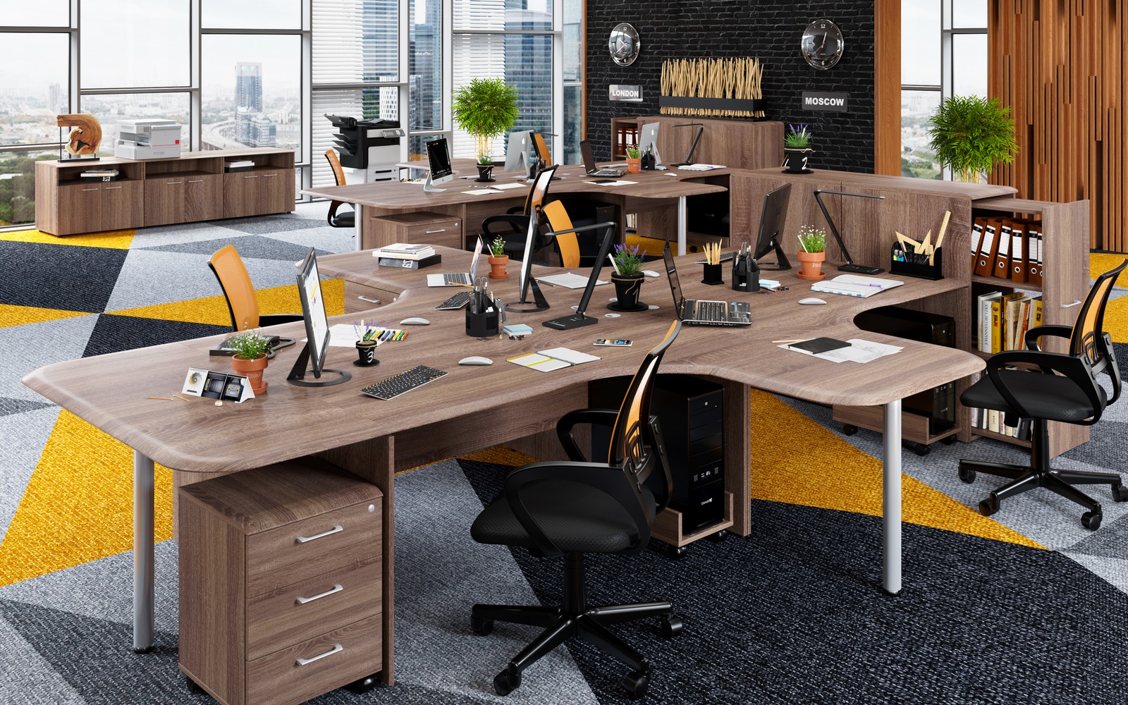 Мебель для офиса: современные и функциональные предметы интерьера (65 фото-идей)
