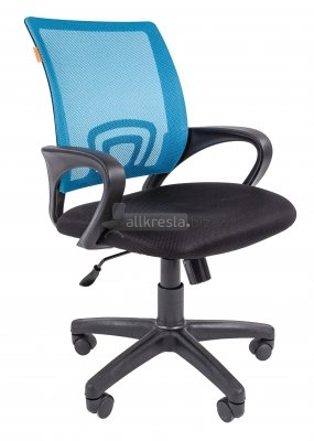 Сhairman 696 - небольшое кресло со сетчатой спинкой - Сетка голубая