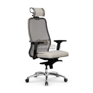Кресло Samurai SL-3 Микроперфорированная экокожа MPES - Белая