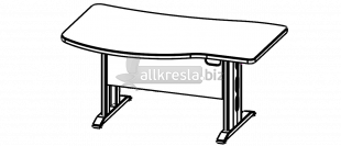 Купить берлин rus стол с брифинг-зоной на металлическом l-каркасе сбзм 160 l/r (160х100х74)