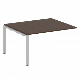 Metal System Проходной элемент перег. стола на П-образном м/к БП.ППРГ-3 Венге/Серый металл 1400*1235*750