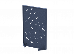 FO Перегородка с декором "Перелетные птицы" 120х40х160 (05 Синий шторм)