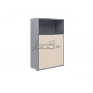 IMAGO Шкаф с глухими малыми дверьми СТ-2.1 Клен/Металлик 770*365*1200