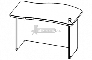 Купить берлин rus стол с брифинг зоной низкая панель сбзнп 140 l/r (140х100х74)