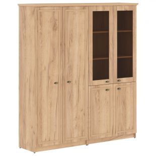 Шкаф высокий 2-х секционный гардероб с комбинированным RHC 180.6 Дуб Бофорд RAUT