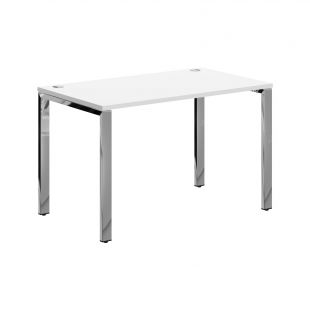 Купить xten gloss стол прямой xgst 127.1 белый/нержавеющая сталь 1200х700х750