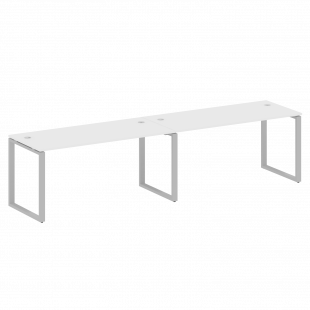 Metal System Р. ст. на 2 раб. места на О-образном м/к БО.СМ-2.4 Белый/Серый металл 3200*720*750