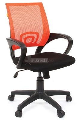 Сhairman 696 - небольшое кресло со сетчатой спинкой - Сетка оранжевая