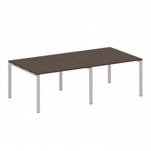 Metal System Перег. стол (2 столешницы) на П-образном м/к БП.ПРГ-2.2 Венге/Серый металл 2400*1235*750