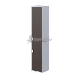 IMAGO Шкаф колонка с глухой средней и малой дверьми СУ-1.3(R) Венге Магия/Металлик