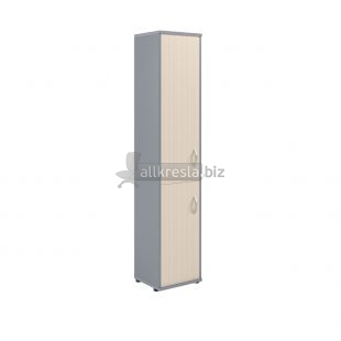 IMAGO Шкаф колонка с глухой средней и малой дверьми СУ-1.3(L) Клен/Металлик 406*365*1975