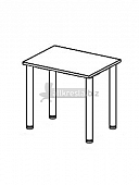 Купить эрго rus стол письменный на п-образном каркасе (труба круглого сечения d=40 мм) глубина - 60 см еr01.0903 (800x600x760)