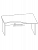 Купить эрго rus стол с асимметричной столешницей на лдсп каркасе с приставной стороной 80 см са4-14r (1400х1100х760)