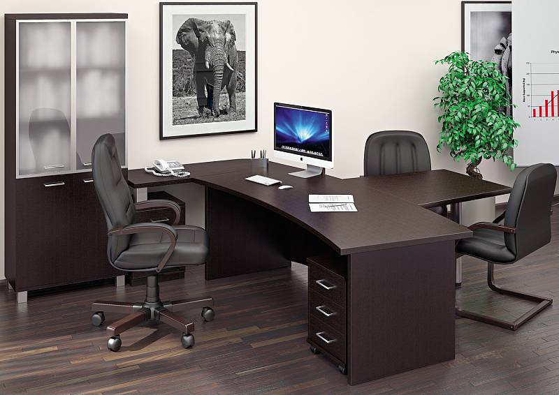 Купить Кабинет FIRST -  мебель для директора + составные конференц столы - фото 7
